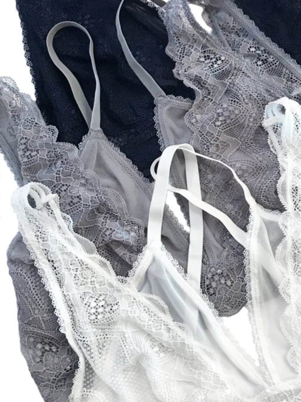 Anemone Corp Brand Lace Mesh Bralette in White- NWT Pick Your Size